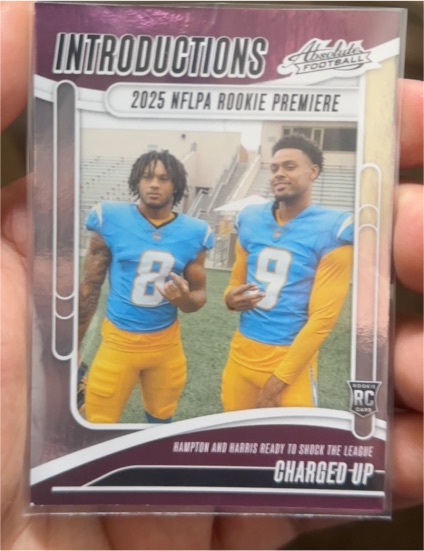 2025 Panini Absolute #I-OHN Omarion Hampton & Tre Harris Introductions Chargers — front