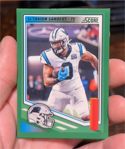 2025 Panini Score #TE Ja'Tavion Sanders — front