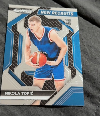 2024 Panini Prizm Draft Picks #16 Nikola Topic New Recruits Rookie Card — front