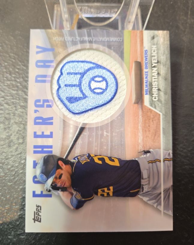 2023 Topps Father's Day Commemorative Patch #FD-CY Christian Yelich — front