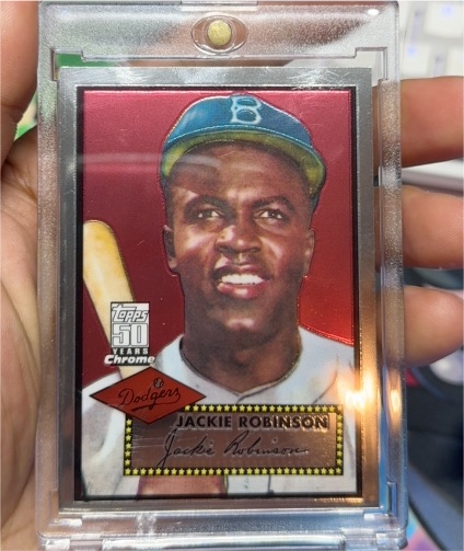 2001 Topps Chrome #5 Jackie Robinson — front