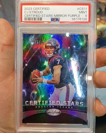 2023 Panini Certified #CS11 C.J. Stroud Certified Stars-Mirror Purple — front