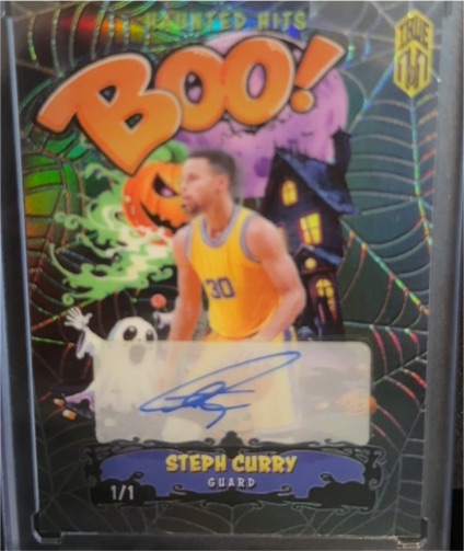2025 Wild Card Haunted Hits Boo! #1/1 Steph Curry — front