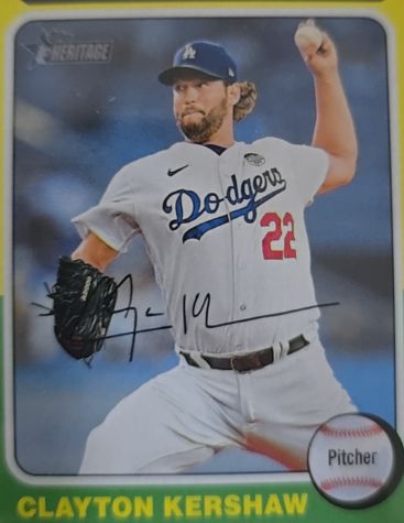 2022 Topps Heritage #22 Clayton Kershaw — front
