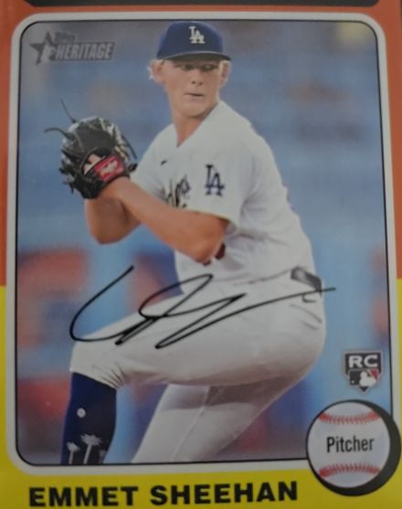 2024 Topps Heritage #187 Emmet Sheehan — front