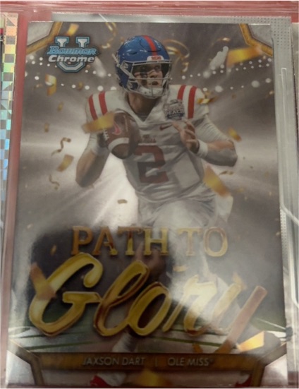 2024 Bowman Chrome University #PG-2 Jaxson Dart Path To Glory — front