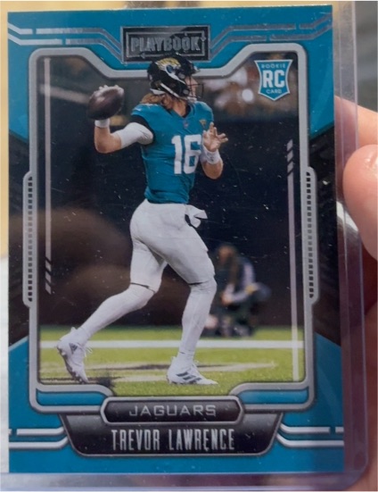 2021 Panini Playbook #101 Trevor Lawrence Rookie Card — front