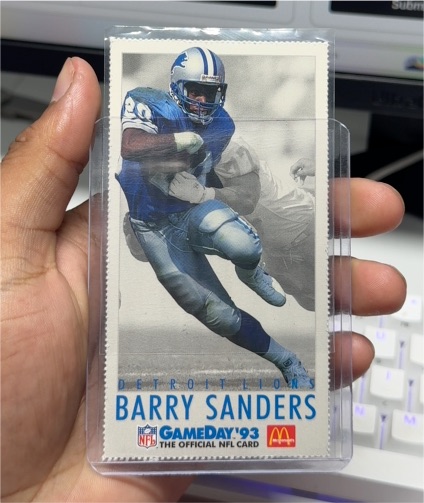 1993 McDonald's Football Game Day All-Stars #5 Barry Sanders — front