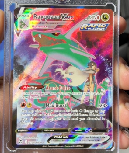 2022 Pokémon Silver Tempest Trainer Gallery #TG20/TG30 Rayquaza VMAX — front