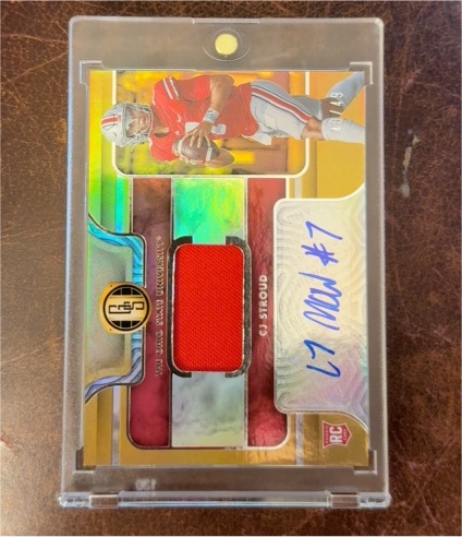 2022 Panini Gold Standard #CJS C.J. Stroud Rookie Patch Auto — front
