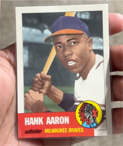 1991 Topps Archives 1953 #317 Hank Aaron Milwaukee Braves — front