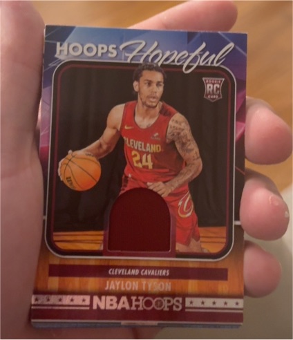 2024-25 Panini NBA Hoops Hoops Hopeful Memorabilia #HHM-JTC Jaylon Tyson — front