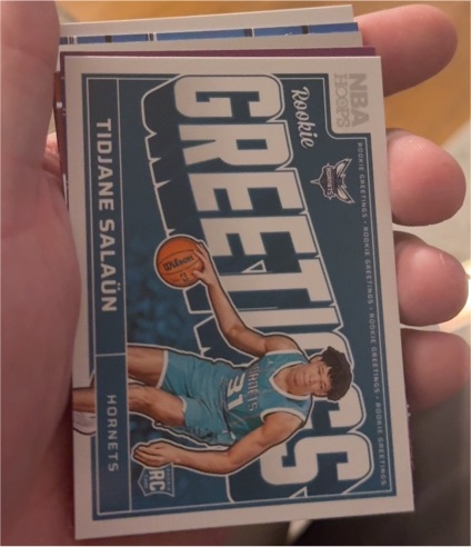 2024-25 Panini NBA Hoops #7 Tidjane Salaun Rookie Greetings — front