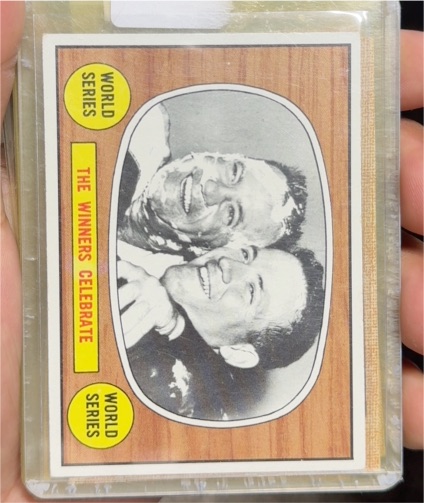 1967 Topps #155 World Series - The Winners Celebrate — front