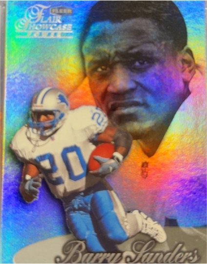 1997 Fleer Flair Showcase Row 2 #20 Barry Sanders — front