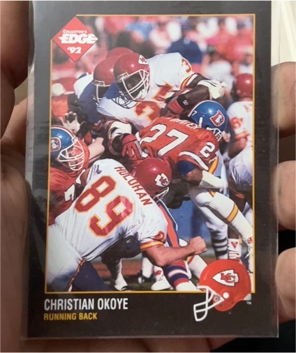 1992 Collector's Edge #70 Christian Okoye — front