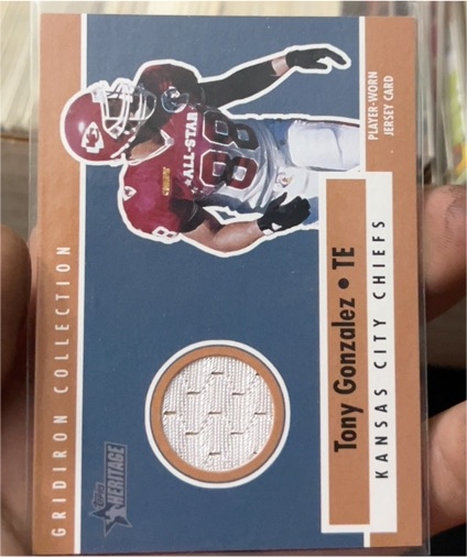2001 Topps Heritage Gridiron Collection #GC4 Tony Gonzalez — front
