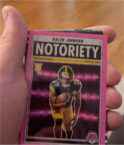 2025 Panini Mosaic #22 Kaleb Johnson Notoriety — front