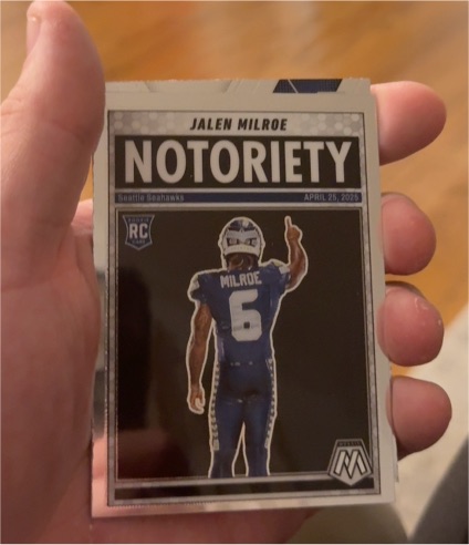 2025 Panini Mosaic #15 Jalen Milroe Notoriety Rookie Card — front