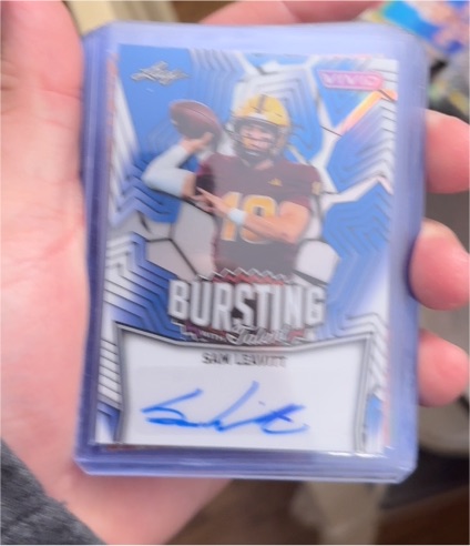 2025 Leaf Vivid #TA-SL1 Sam Leavitt Bursting With Talent Auto — front