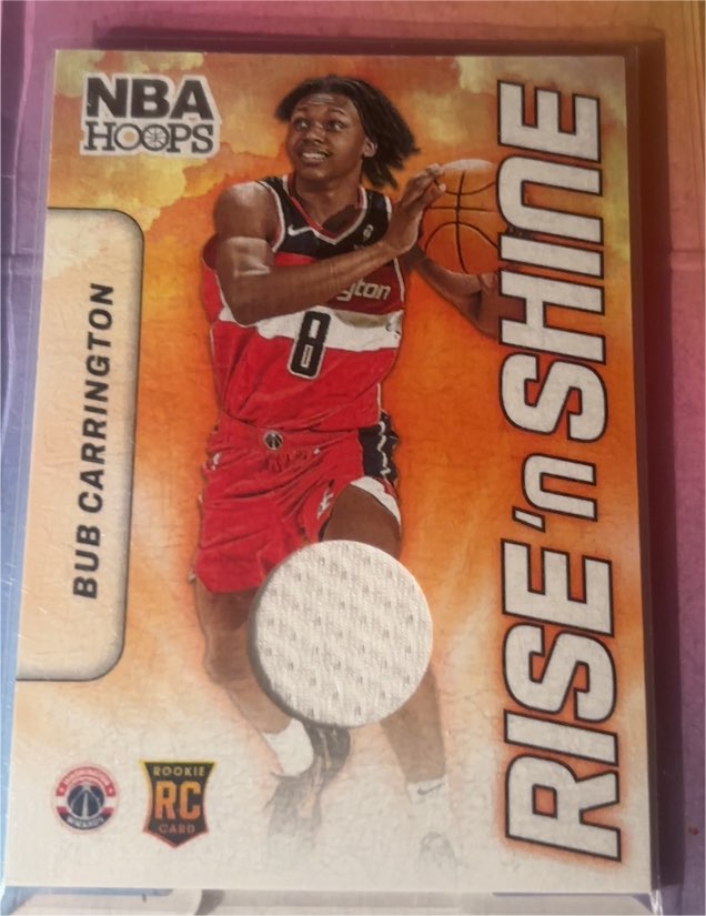 2024-25 Panini NBA Hoops Rise 'n Shine Memorabilia #RSM-CCW Bub Carrington — front