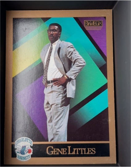 1990-91 SkyBox #303 Gene Littles Charlotte Hornets — front