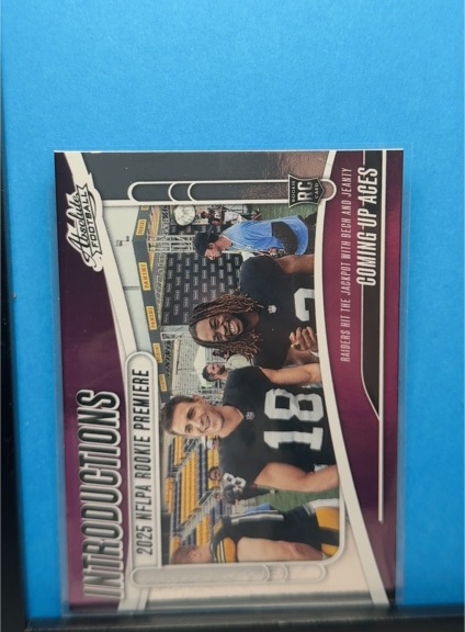 2025 Panini Absolute Introductions #I-AJY Ashton Jeanty & Jack Bech Coming Up Aces — front