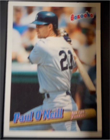 1996 Bazooka #128 Paul O'Neill — front
