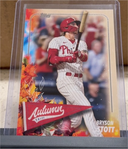2024 Topps Update #AT-50 Bryson Stott Autumn Tales — front