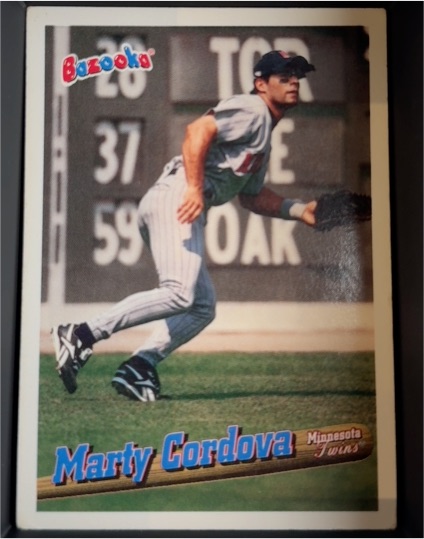 1996 Topps Bazooka #54 Marty Cordova — front