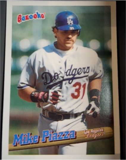 1996 Bazooka #8 Mike Piazza — front