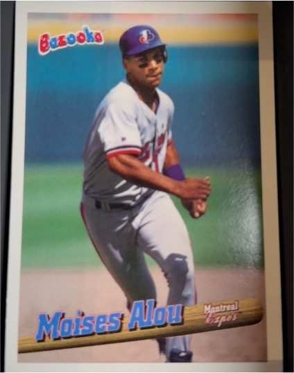 1996 Bazooka #52 Moises Alou — front