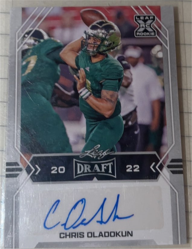 2022 Leaf Draft #BA-CO1 Chris Oladokun — front
