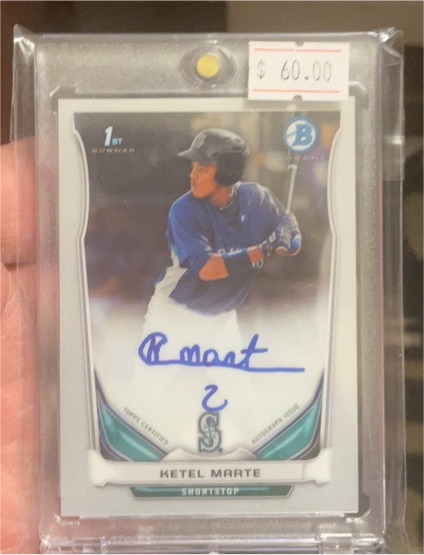 2014 Bowman Chrome Prospect Autograph #BCAP-KM Ketel Marte — front