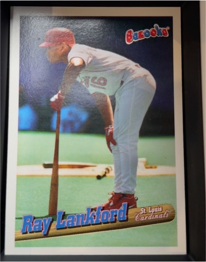 1996 Topps Bazooka #11 Ray Lankford — front