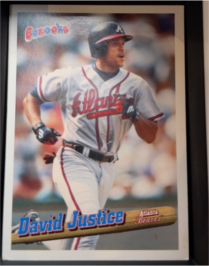 1996 Topps Bazooka #116 David Justice — front