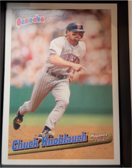 1996 Bazooka #65 Chuck Knoblauch — front