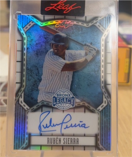 2025 Leaf Bronx Legacy #BA-RS1 Rubén Sierra — front