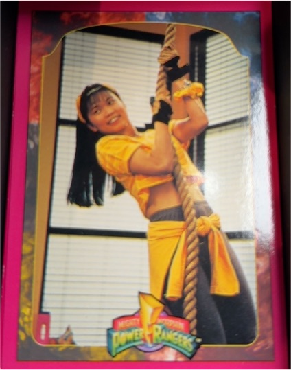 1994 Saban Mighty Morphin Power Rangers FOIL #74 Trini Rope Climb Card — front
