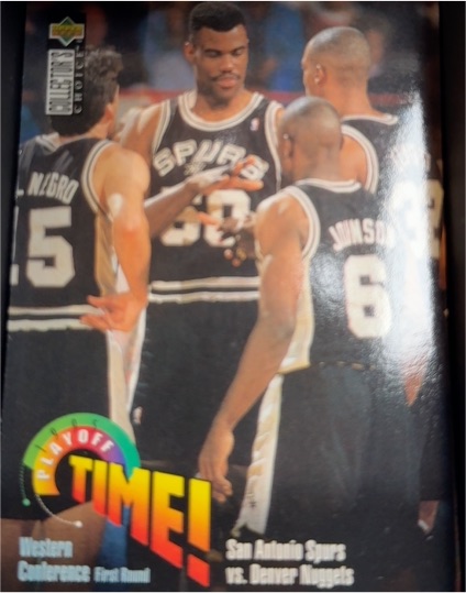 1995-96 Upper Deck Collector's Choice Playoff Time #354 David Robinson — front