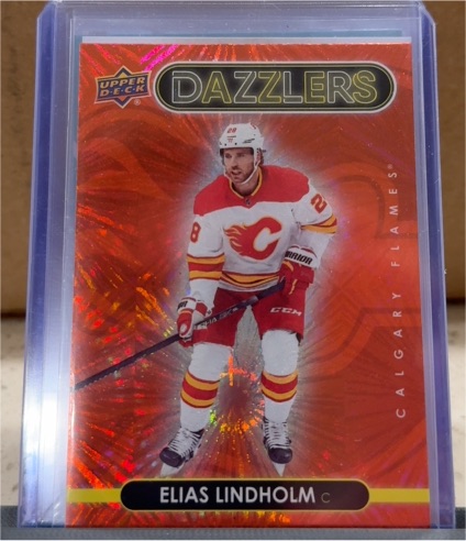 2021-22 Upper Deck Series 1 Dazzlers #DZ-28 Elias Lindholm — front