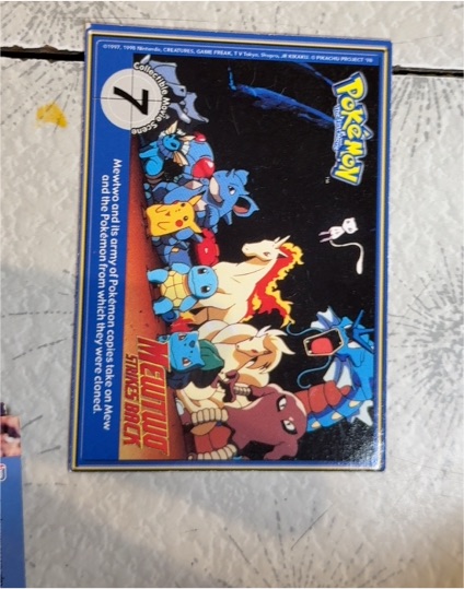 1999 Burger King PokeTrivia #7 Mewtwo Strikes Back — front