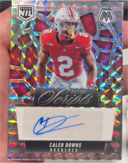 2025 Panini Mosaic #FSC-CDS Caleb Downs Future Scripts — front
