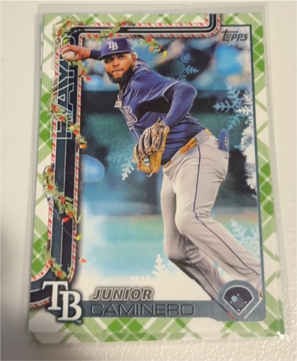 2025 Topps Holiday #H3 Junior Caminero — front