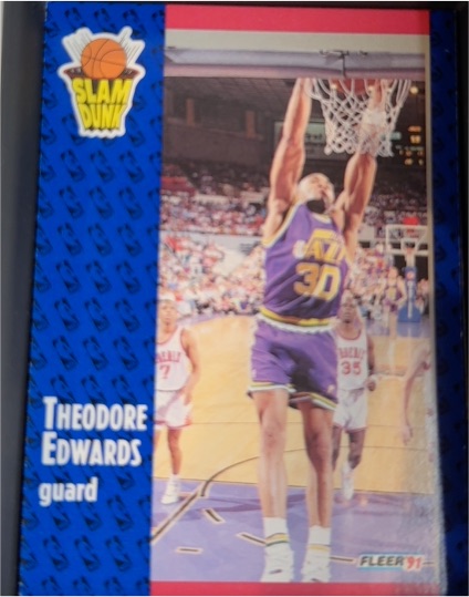 1991-92 Fleer #227 Theodore Edwards — front