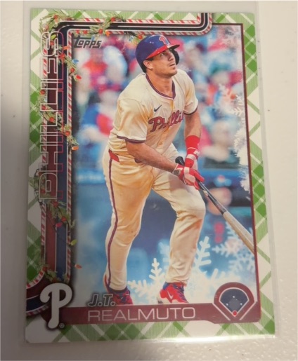 2025 Topps Holiday #H33 J.T. Realmuto — front