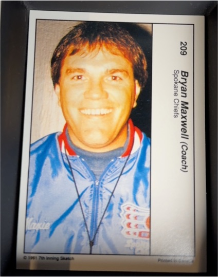 1991 7th Inning Sketch #209 Bryan Maxwell (Coach) — front