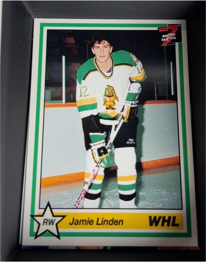 1990-91 7th Inning Sketch #283 Jamie Linden — front