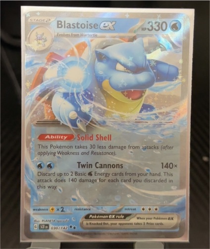 2023 Pokémon TCG Scarlet & Violet Stellar Crown #030 Blastoise ex — front