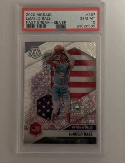 2020 Panini Mosaic #257 LaMelo Ball National Pride Silver — front